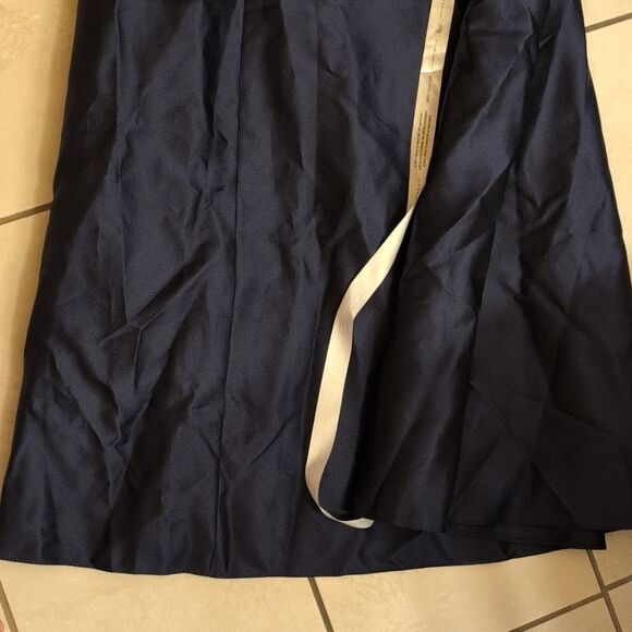 NWT Alfred Sung Maxi Dress Midnight Blue One Shoulder Gown Size 10 - Picture 3 of 14